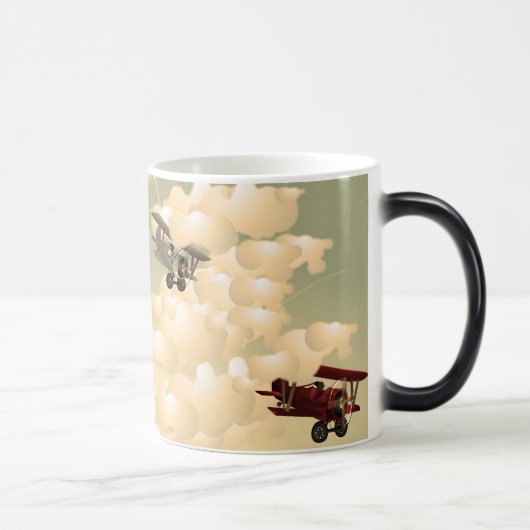 Mug Magique Biplan sépia (Droite)