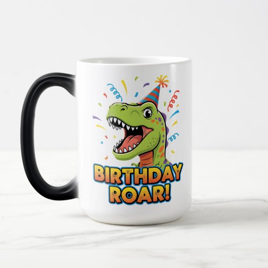 Mug Magique Birthday Roar Cute Dinosaur Birthday Party Design (Gauche)