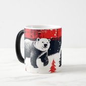 Mug Magique Bison rouge Plaids Ours polaire (Devant gauche)