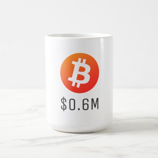 Mug Magique Bitcoin 0,6 M$ (600 K$) Un Million (Centre)