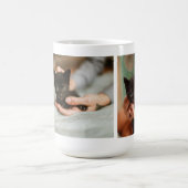 Mug Magique Black cat meilleur chat maman photo collage (Centre)