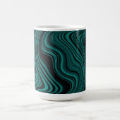 Mug Magique Black & Emerald Wavy Abstraction (Centre)