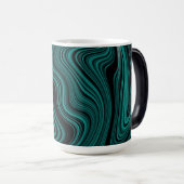 Mug Magique Black & Emerald Wavy Abstraction (Devant droit)