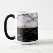Mug Magique Black & Marbre blanc Stone tendance - Ajouter votr (Gauche)
