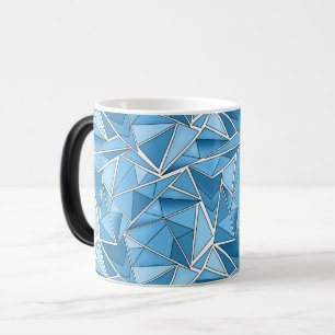 Mug Magique Bleu ciel et bleu motif formes géométriques modern