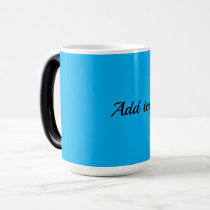 Mug Magique Bleu, couleur bleu ciel MODÈLE, personnalisez,