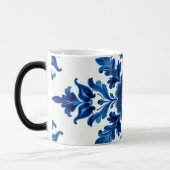 Mug Magique Bleu et blanc floral (Gauche)