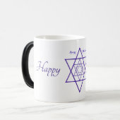 Mug Magique Bleu et blanc : une bonne bouge de Chanukah (Devant gauche)