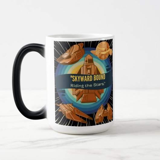 Mug Magique blindage de fusée et espace (Gauche)