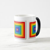 Mug Magique Bloc de couleur géométrique gras (Devant droit)