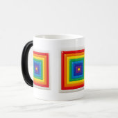 Mug Magique Bloc de couleur géométrique gras (Devant gauche)