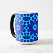 Mug Magique Blue kaleidoscope flourished (Devant gauche)