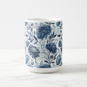 Mug Magique Blue Peony Garden Watercolor (Centre)