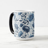 Mug Magique Blue Peony Garden Watercolor (Devant gauche)