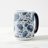 Mug Magique Blue Peony Garden Watercolor (Devant droit)