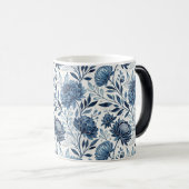 Mug Magique Blue Peony Garden Watercolor (Devant droit)