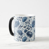 Mug Magique Blue Peony Garden Watercolor (Devant gauche)