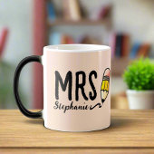 Mug Magique Blush Pink l mignon crayon Typographie Cadeau ense