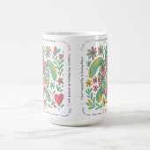 Mug Magique Boho Sea Turtle Christian, 11 ou 15oz, rose/vert (Centre)