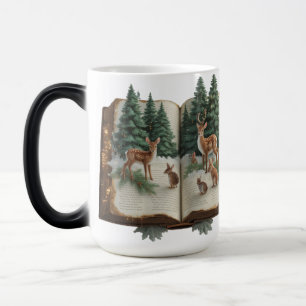Mug Magique Bois Livre d'histoire Reindeer Couleur Morphing Mu