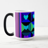 Mug Magique Boîtes de cœurs bleus (Gauche)