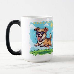 Mug Magique Bon Chien Pixel Puppy Design de Jeu Rétro
