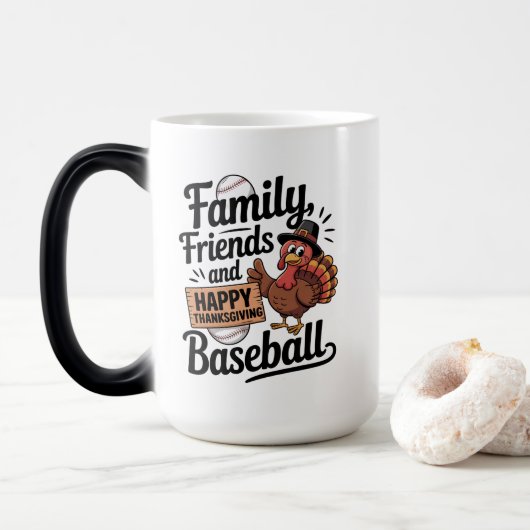 Mug Magique Bon thanksgiving Feuilles d'automne (Avec donut)