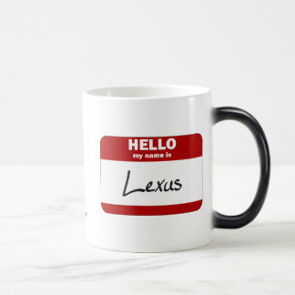 Mug Magique Bonjour mon nom est Lexus (rouge)