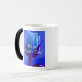 Mug Magique Bonne fête des mères Rose bleu IV (Devant gauche)