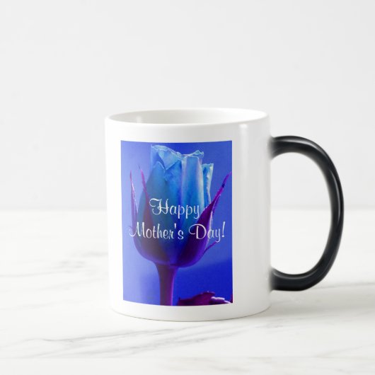 Mug Magique Bonne fête des mères Rose bleu IV (Droite)