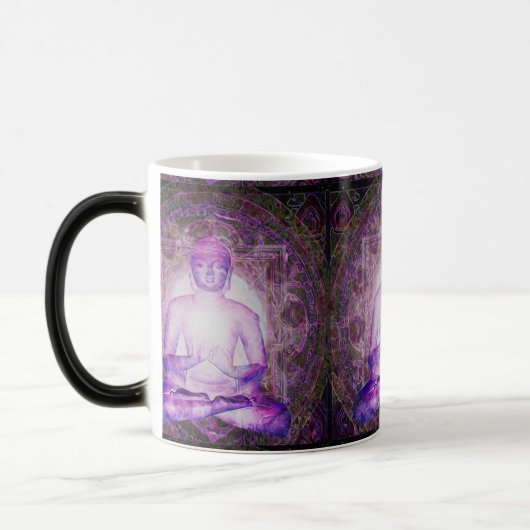 Mug Magique Bouddha méditant heureux (Gauche)