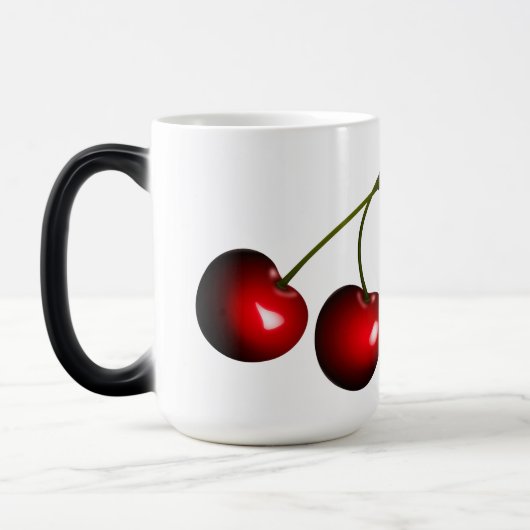 Mug Magique Boue de cerises rouges (Gauche)