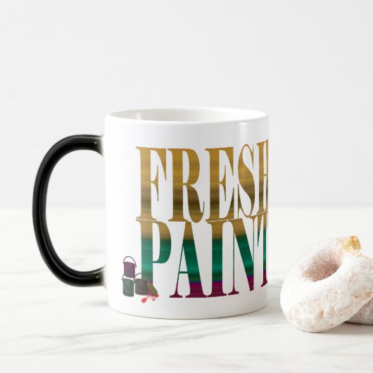 Mug Magique Boue de peinture fraîche (Avec donut)