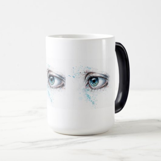 Mug Magique Boue-yeux cadeau (Devant droit)