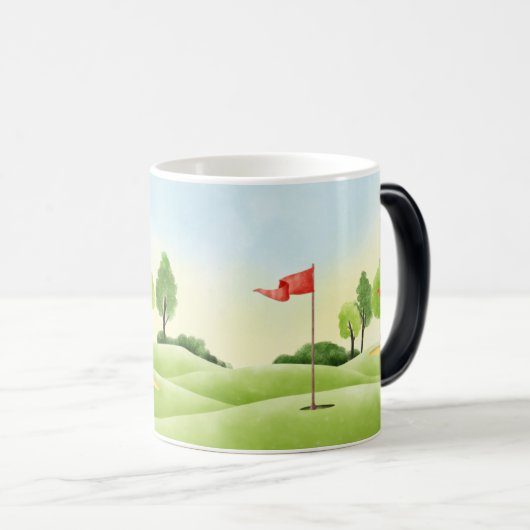 Mug Magique Bouge de café de Golfer (Devant droit)