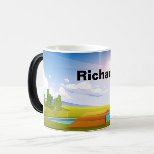 Mug Magique Bouge de café de Golfer (Devant gauche)