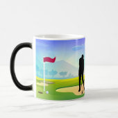 Mug Magique Bouge de café de Golfer (Gauche)