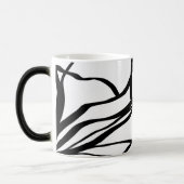 Mug Magique Bouquet Blanc : Abstrait Blanc & Noir (Gauche)