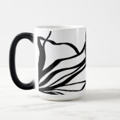 Mug Magique Bouquet Blanc : Abstrait blanc & noir (Gauche)