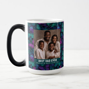 Mug Magique Bouquet camouflage papillon étape Papa anniversair