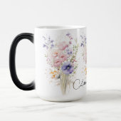 Mug Magique Bouquette Fleurs sauvages Nom femme pastel pour si (Gauche)