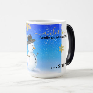 Mug Magique Bouteille de Noël familiale personnalisée avec bon