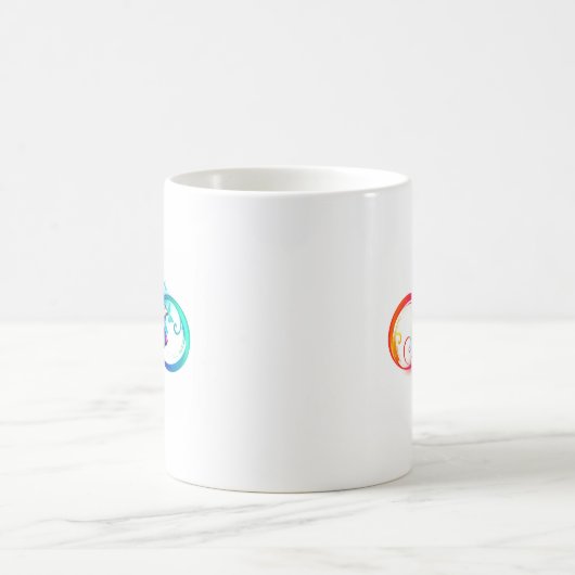 Mug Magique Bright infinity with rainbow butterfly (Centre)