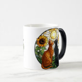 Mug Magique Brisser Chat Vitrail (Devant droit)