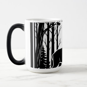 Mug Magique Buck Majestueux, Nature noir et blanc