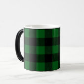 Mug Magique Buffalo Plaid Green Black Coffee (Devant gauche)
