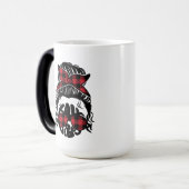 Mug Magique Buffalo Plaid Skull Couple Muple (Devant gauche)
