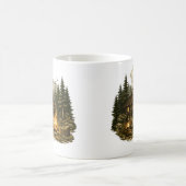Mug Magique Cabane rustique de forêt Feu de camp (Centre)