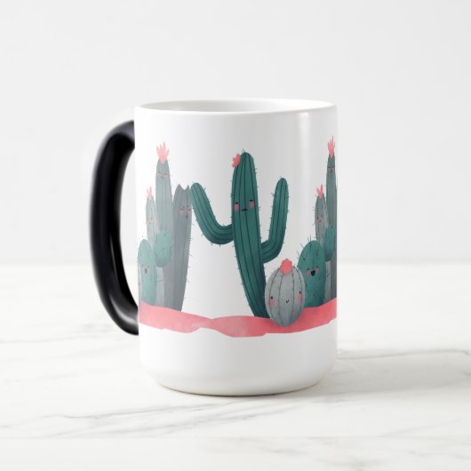Mug Magique Cactus mignon (Devant gauche)