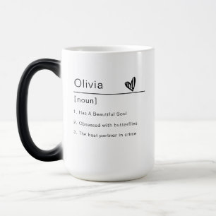 Mug Magique Cadeau d'anniversaire moderne Nom personnalisé ave